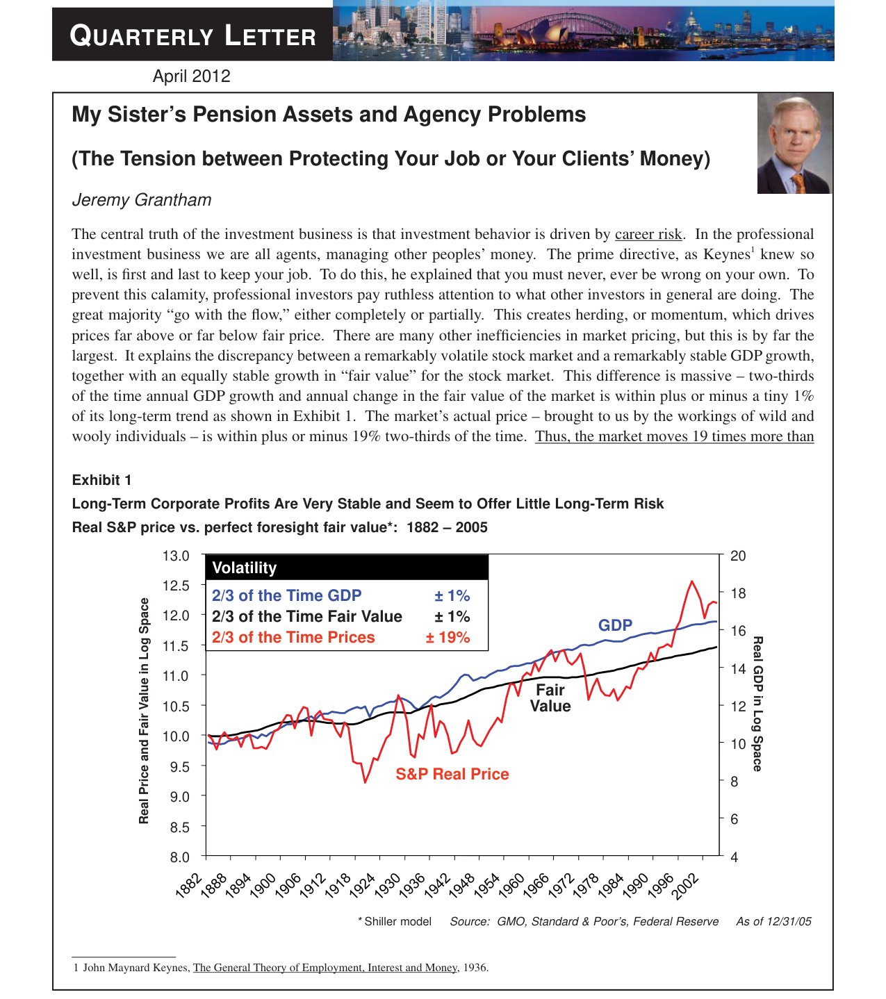 Exhibit 1: Long-Term Corporate Profits Are Very Stable and Seem to Offer Little